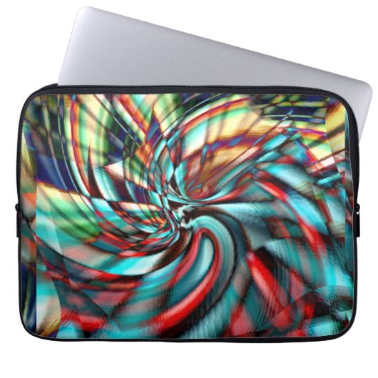 Vergrösserte Pixelspirale mit geballtem Glaston Laptopschutzhülle (Vorderseite)