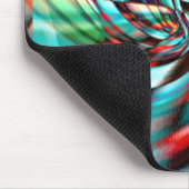 Vergrösserte Pixelspirale mit geballtem Glaston Mousepad (Ecke)