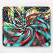 Vergrösserte Pixelspirale mit geballtem Glaston Mousepad (Vorne)
