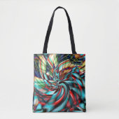 Vergrösserte Pixelspirale mit geballtem Glaston Tasche (Vorderseite)