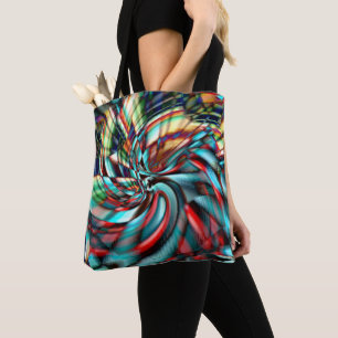 Vergrösserte Pixelspirale mit geballtem Glaston Tasche