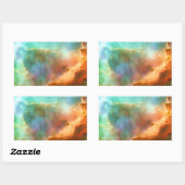 Vergrößerte Region des Omega-Nebels Rechteckiger Aufkleber (Blatt)