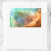 Vergrößerte Region des Omega-Nebels Rechteckiger Aufkleber (Tasche)