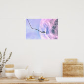 Vergrößerter Blick auf ein Sperma, das ein Ei düng Poster (Küche)