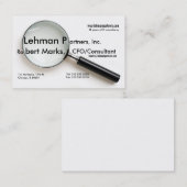 Vergrößerungsglas-Visitenkarte Visitenkarte (Vorne/Hinten)