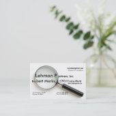 Vergrößerungsglas-Visitenkarte Visitenkarte (Stehend Vorderseite)