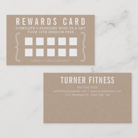 VERGÜTEN Sie einfachen Text minimales modisches Treuekarte (Vorne/Hinten)