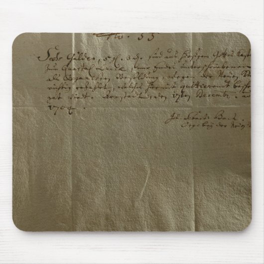 Vergütungs-Empfang, am 17. Dezember 1704 Mousepad (Vorne)