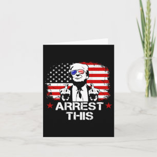 Verhaftung dieses Trump Fingers Pro Trump Flag Ame Karte