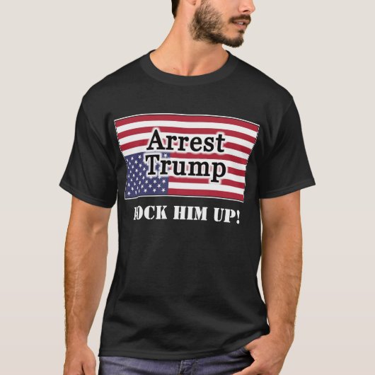 Verhaftung Trumps amerikanischer Fahne auf den Kop T-Shirt (Vorderseite)