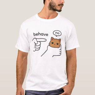 Verhalte dich/No Orange Cat Meme T-Shirt   Lustige