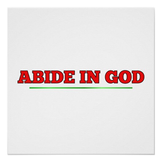 Verhalten bei GOD Poster (Vorderseite)