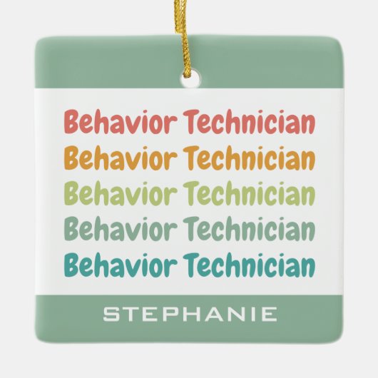 Verhalten des Technikers RBT Verhalten Tech Custom Keramikornament (Vorderseite)