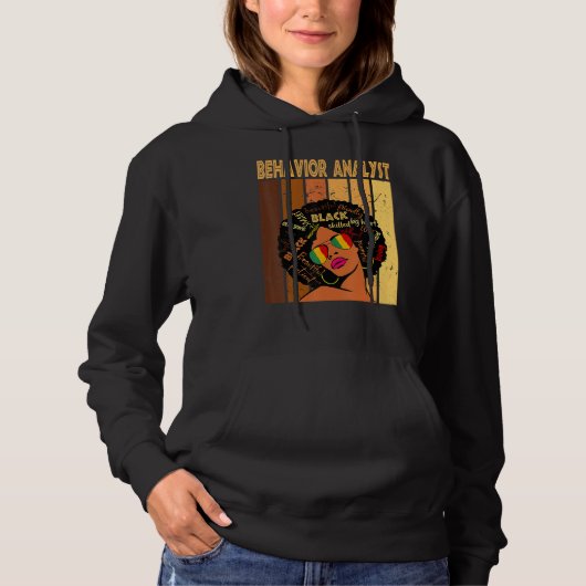 Verhaltensanalyst Afro American Black Histo Hoodie (Vorderseite)