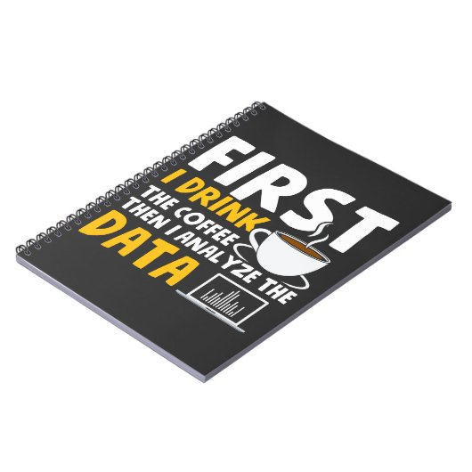 Verhaltensanalyst Datenanalyst Kaffeemaschine Notizblock (Linke Seite)