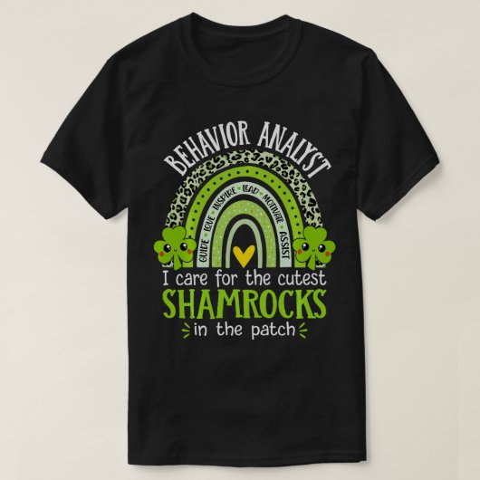 Verhaltensanalyst St Patricks Day Kleeblatts ABA T T-Shirt (Design vorne)