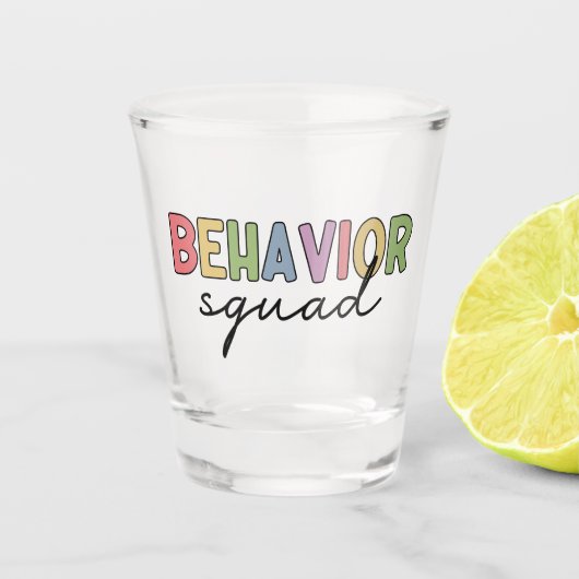 Verhaltensplatz | Verhaltenstherapeut ABA Therapis Schnapsglas (Vorderseite)