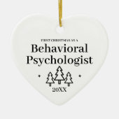 Verhaltenspsychologe New Job Christmas Keramik Ornament (Vorne)