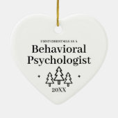 Verhaltenspsychologe New Job Christmas Keramik Ornament (Hinten)