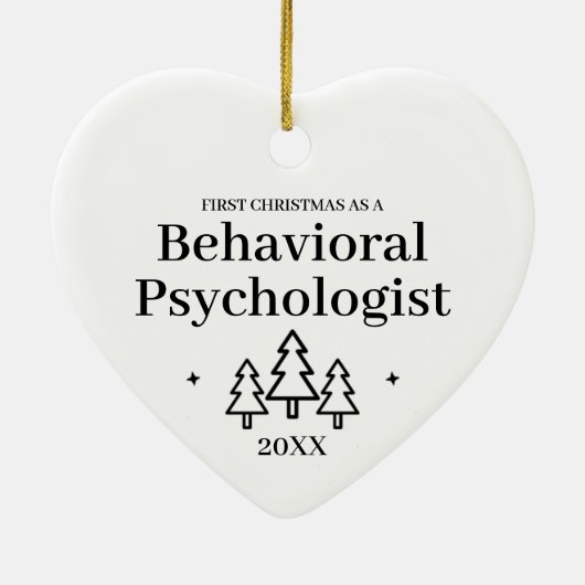 Verhaltenspsychologe New Job Christmas Keramik Ornament (Hinten)