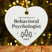 Verhaltenspsychologe New Job Christmas Keramik Ornament