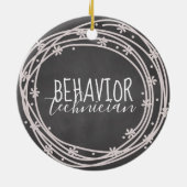 Verhaltenstechniker-Ornament, Behavior Tech, RBT, Keramik Ornament (Hinten)