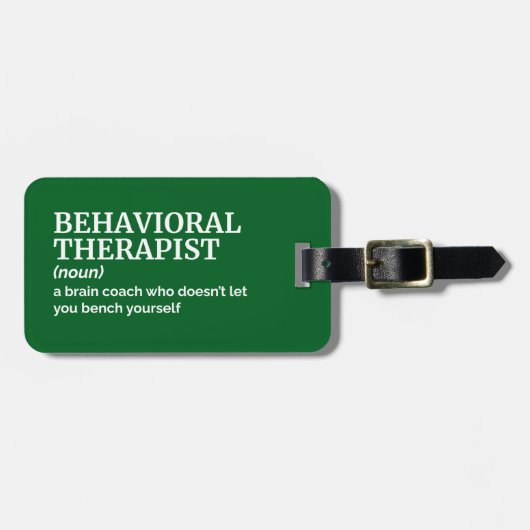 Verhaltenstherapeut Definition Geschenk Idee Gepäckanhänger (Vorderseite horizontal)