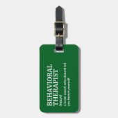 Verhaltenstherapeut Definition Geschenk Idee Gepäckanhänger (Vorderseite vertikal)