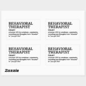 Verhaltenstherapeut - Funny Definition Stickers (Blatt)