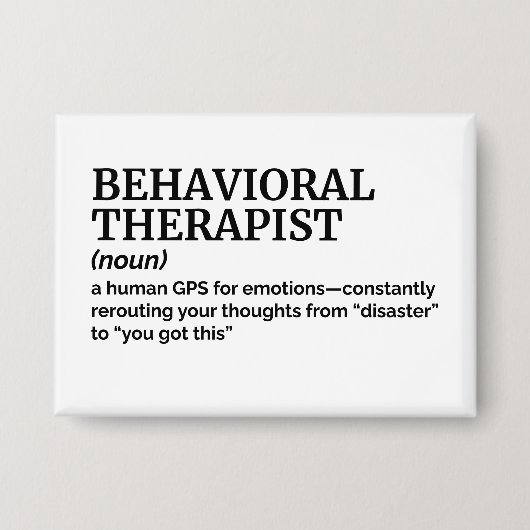 Verhaltenstherapeut-Geschenk - Funny Definition Button (Vorderseite)