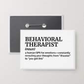 Verhaltenstherapeut-Geschenk - Funny Definition Button (Vorderseite/Rückseite)