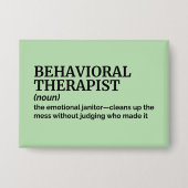 Verhaltenstherapeut Leben - Funny Definition Button (Vorderseite)