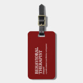 Verhaltenstherapeut Spaß Definition Geschenk Gepäckanhänger (Vorderseite vertikal)