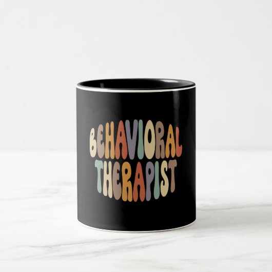 Verhaltenstherapeut Zweifarbige Tasse (Mittel)