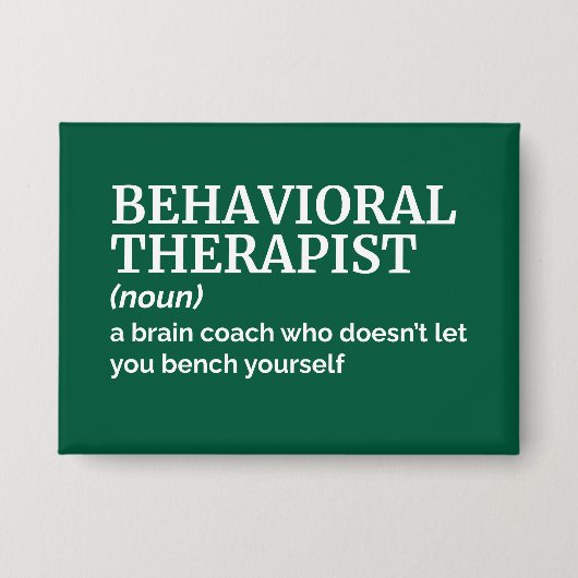 Verhaltenstherapie Spaß Definition Button (Vorderseite)