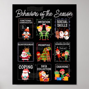 Verhaltensweisen der Saison Sped-Lehrer Weihnachte Poster