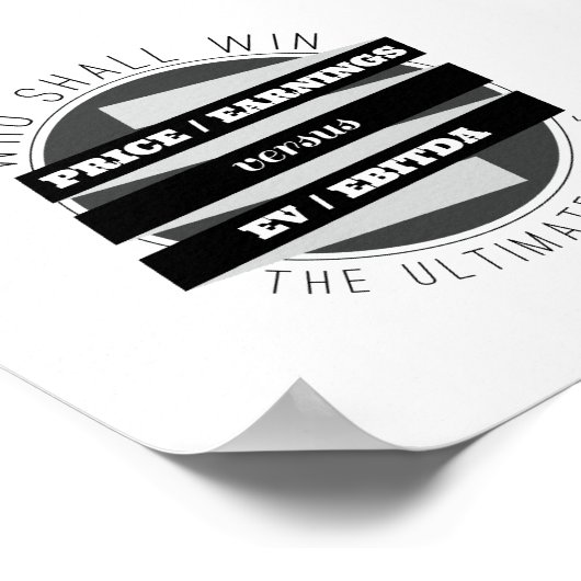 Verhältnis P/E gegenüber EV/EBITDA Poster (Ecke)