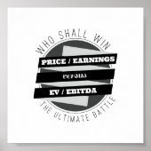 Verhältnis P/E gegenüber EV/EBITDA Poster (Vorne)