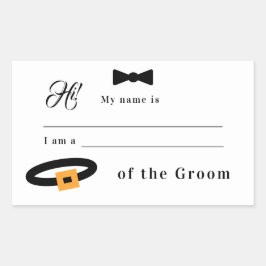 Verhältnis zum Groom-Hochzeitsticker Rechteckiger Aufkleber