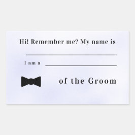 Verhältnis zum Groom-Hochzeitsticker Rechteckiger Aufkleber