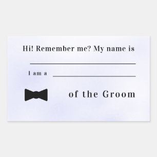 Verhältnis zum Groom-Hochzeitsticker Rechteckiger Aufkleber