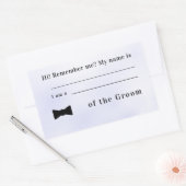 Verhältnis zum Groom-Hochzeitsticker Rechteckiger Aufkleber (Umschlag)