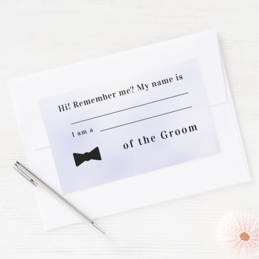 Verhältnis zum Groom-Hochzeitsticker Rechteckiger Aufkleber (Umschlag)