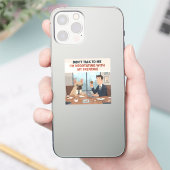 Verhandeln mit meinem Frenchie Lustiger Französisc Aufkleber (Telefon)