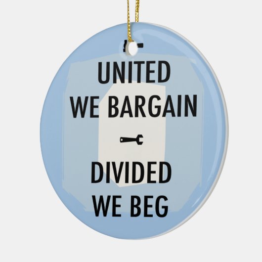 Verhandeln Sie oder bitten Sie III Keramikornament (Links)