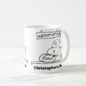 Verhandlungsführer hat Boxhandschuh mit Clout. Nam Kaffeetasse (VorderseiteRechts)
