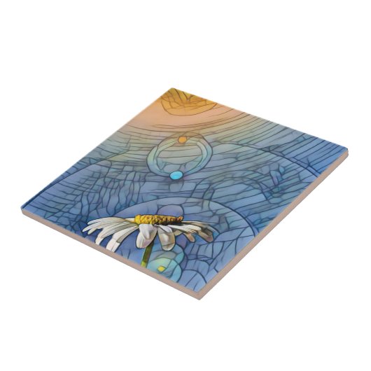 Verharrtes Glas in der Sonne Fliese (Seite)