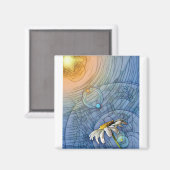 Verharrtes Glas in der Sonne Magnet (Vorderseite/Rückseite)