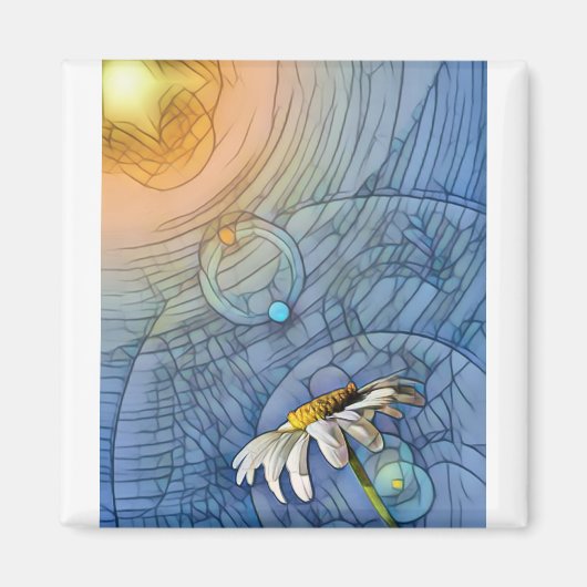 Verharrtes Glas in der Sonne Magnet (Vorne)