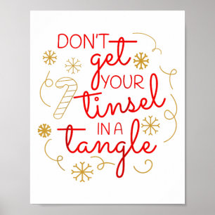 Verhedder Dein Tannenbaum-Lametta Nicht Weihnachts Poster